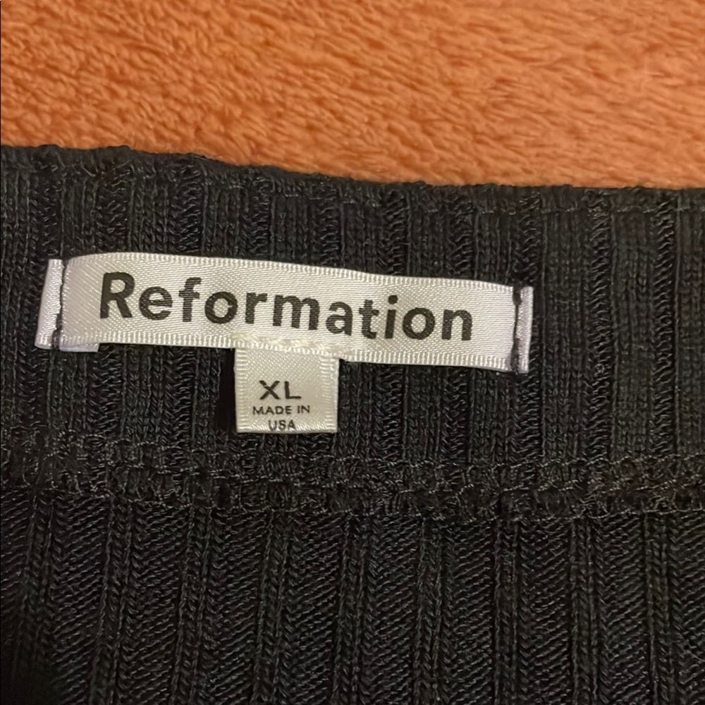 Reformation Black Button-Down Shirt - Picture 3 of 4